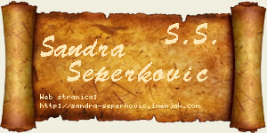Sandra Šeperković vizit kartica